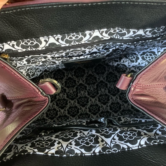 Emma Fox Purple Burgundy Dome Satchel - Picture 9 of 12